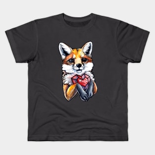 Fox with a heart Kids T-Shirt